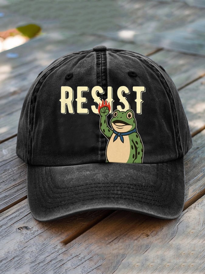 Unisex Casual Resistance Frog Washed Cotton Hat