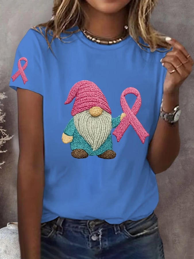 Women's Breast Cancer Awareness Graphic Crew Neck T-Shirt