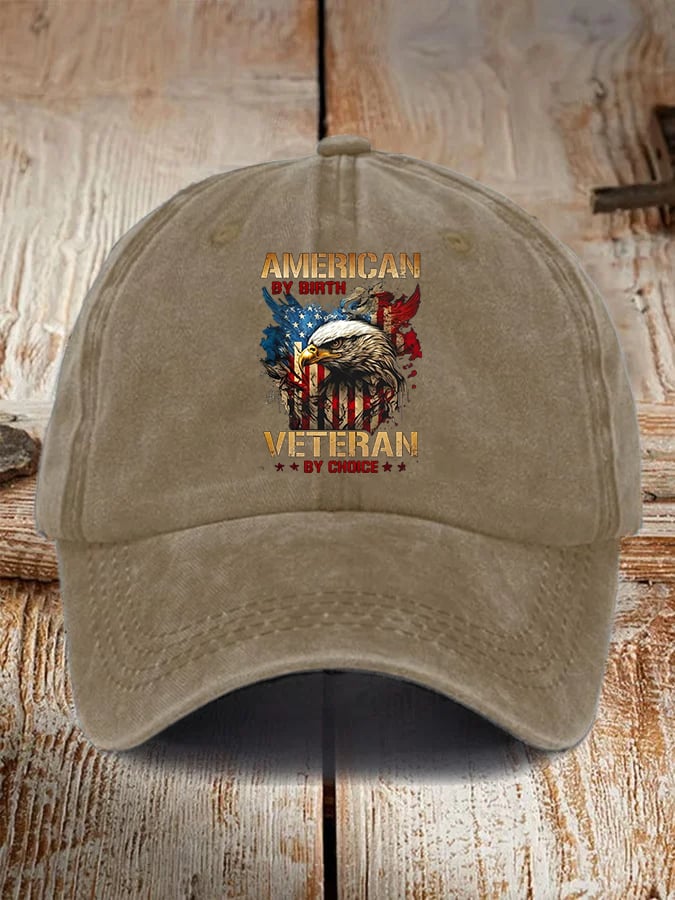 Amercian Veteran Pattern Print Hat