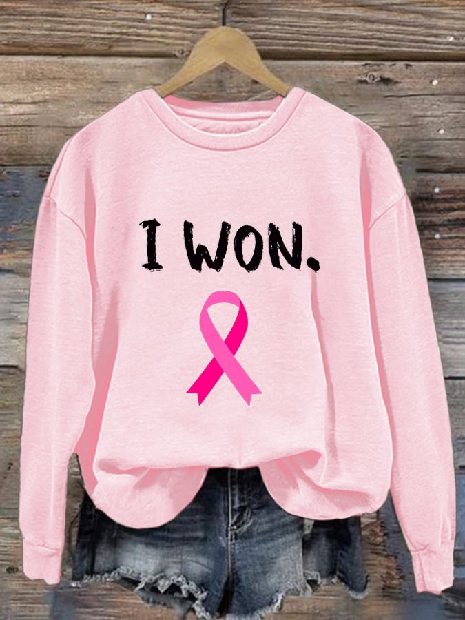 Women's Breast Cancer Survivor Crew Neck Sweatshirt