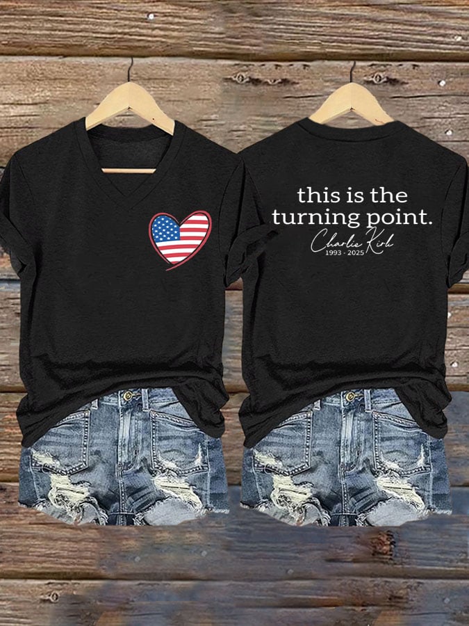 Women's This Is The Turning Point Printed Short-Sleeved T-Shirt