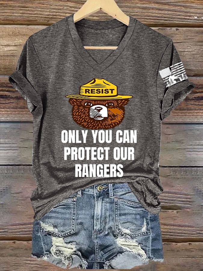 Women's Only You Can Protect Our Rangers Printed T-Shirt