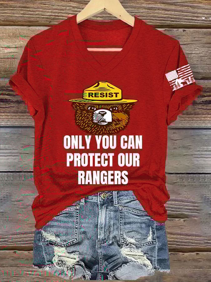 Women's Only You Can Protect Our Rangers Printed T-Shirt