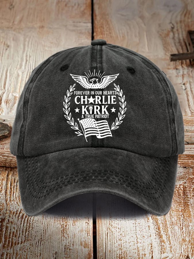 Unisex Forever In Our Hearts A True Patriot Print Baseball Cap