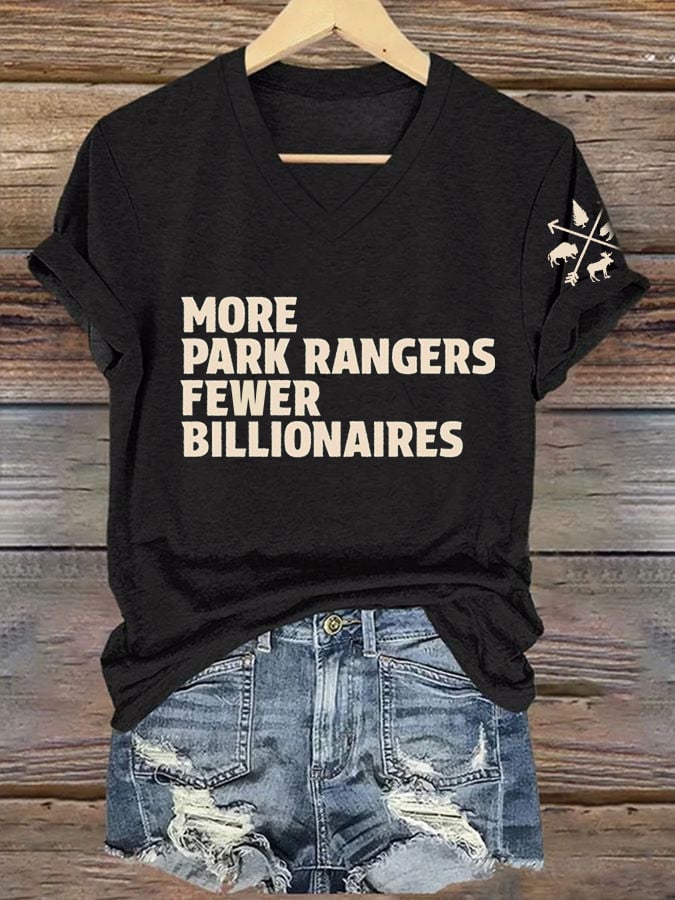 Women's National Park Print V-Neck T-Shirt