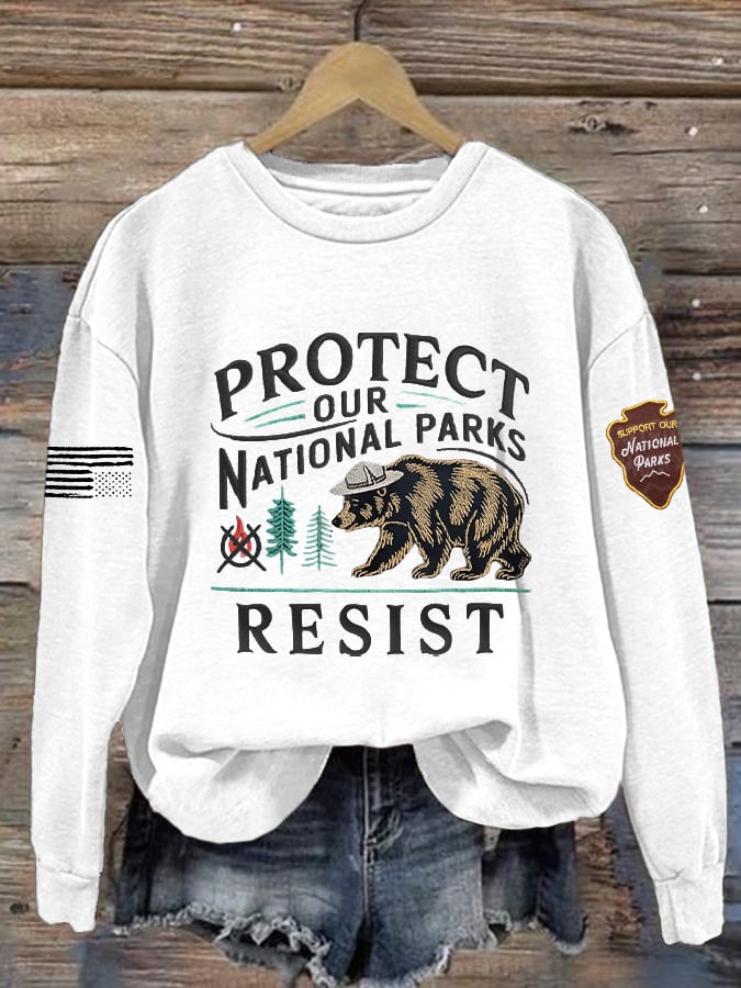 Women's Protect Our National Parks Print Sweatshirt