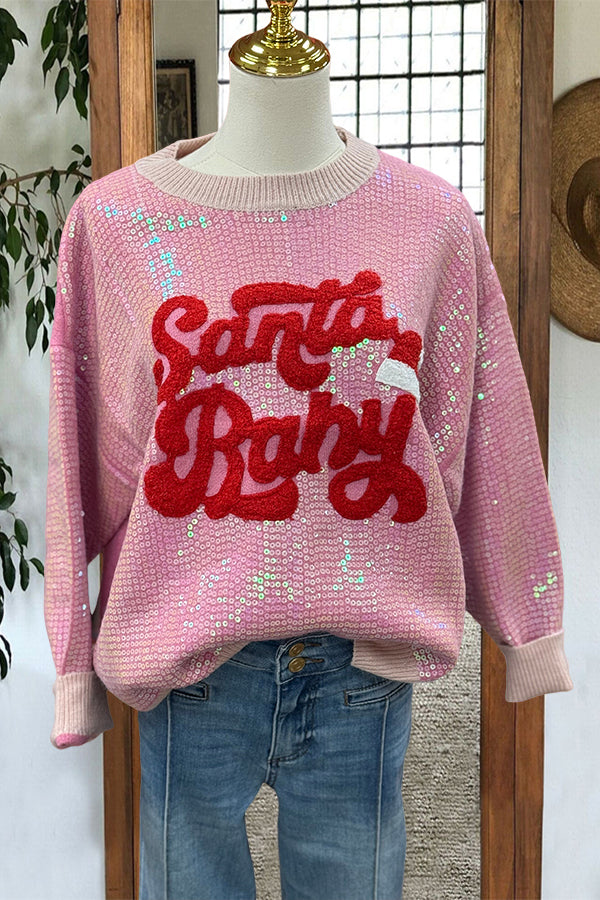 Santa Baby Sequins Sweatshirt