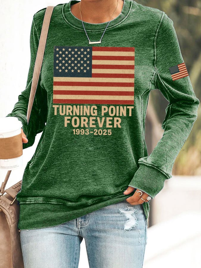 Women's Turning Point Forever 1993 2025 Print Round Neck Sweatshirt