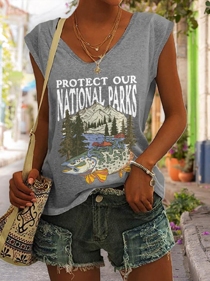 Women's Protect Our National Parks Print Tank Top