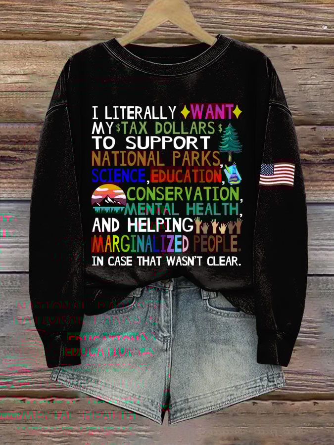 Women's Support National Parks Printed Sweatshirt