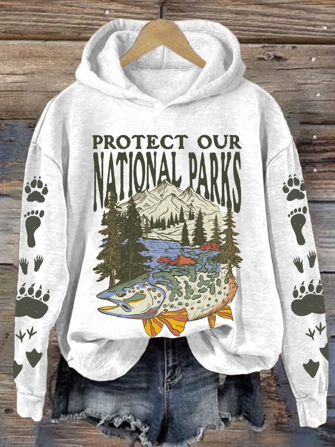 Women's Protect Our National Parks Printed Sweatshirt
