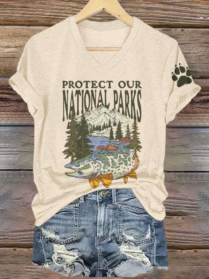 Women's Protect Our National Parks Printed T-Shirt