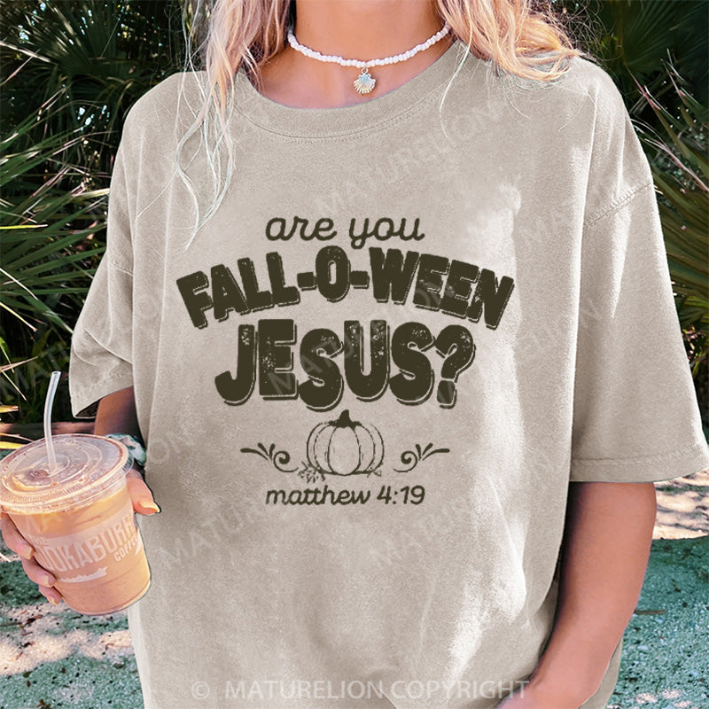 Maturelion Women's T-shirt Fall Religious DTG Washed T-shirt