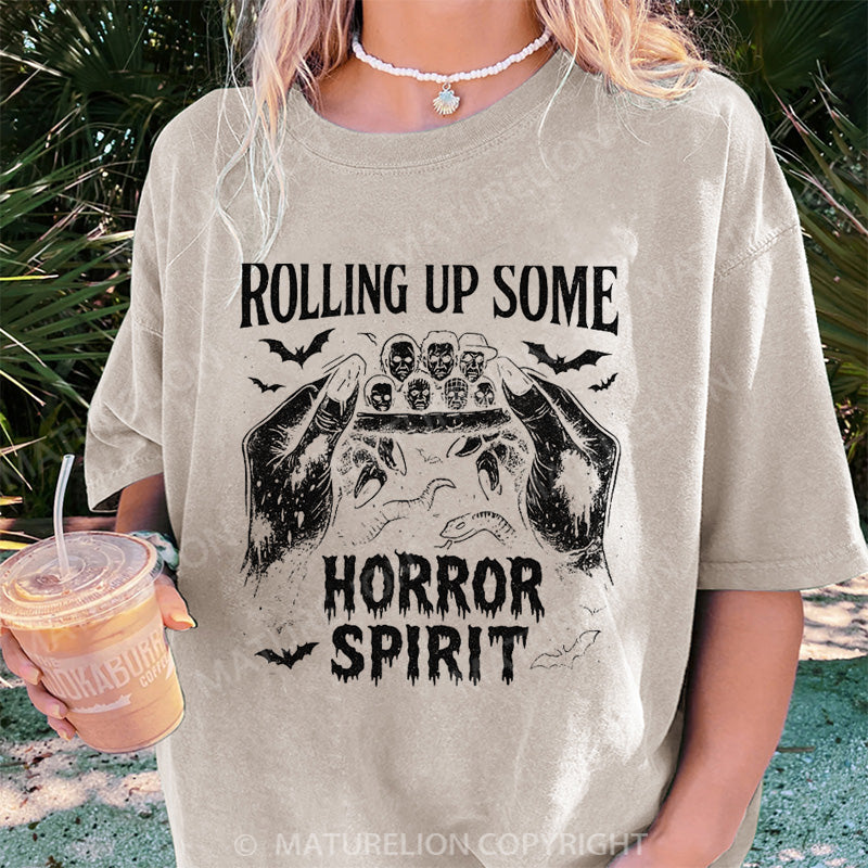 Maturelion Women's T-shirt Rolling Up Some Horror Spirit DTG Washed T-shirt