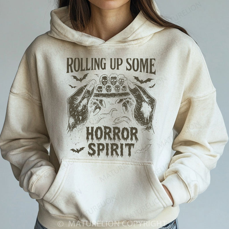 Maturelion Halloween Hoodie Rolling Up Some Horror Spirit Women Washed Hoodie