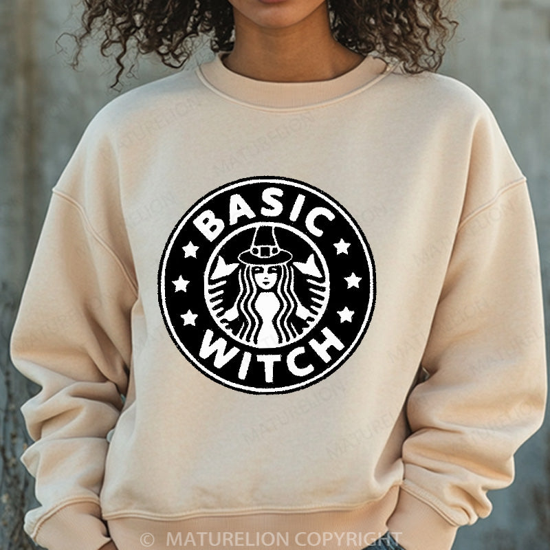 Maturelion Halloween Sweatshirt Basic Witch Women Washed Sweatshirt