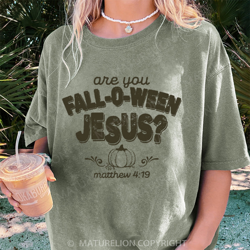 Maturelion Women's T-shirt Fall Religious DTG Washed T-shirt
