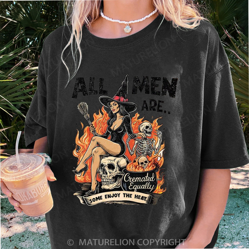 Maturelion Women's T-shirt All Men Cremated DTG Washed T-shirt