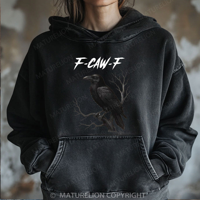 Maturelion Halloween Hoodie F-Caw-F Women Washed Hoodie