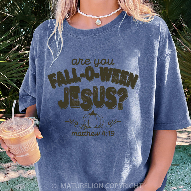 Maturelion Women's T-shirt Fall Religious DTG Washed T-shirt