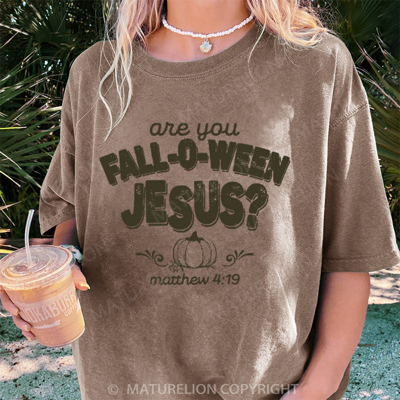 Maturelion Women's T-shirt Fall Religious DTG Washed T-shirt