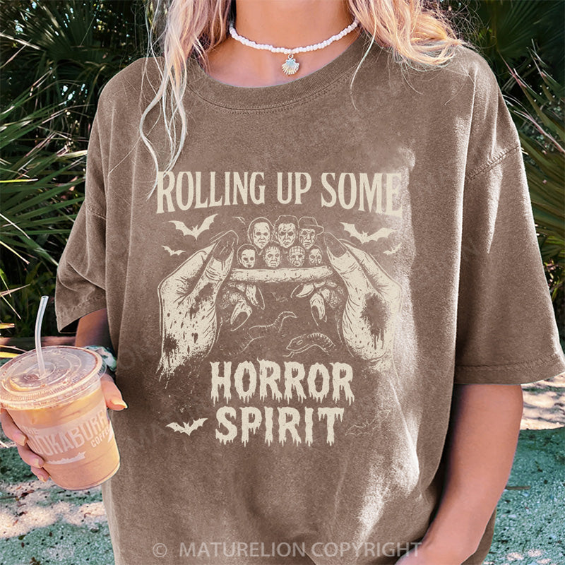 Maturelion Women's T-shirt Rolling Up Some Horror Spirit DTG Washed T-shirt