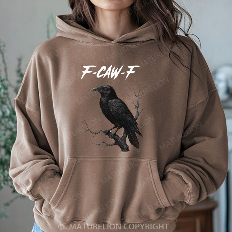 Maturelion Halloween Hoodie F-Caw-F Women Washed Hoodie