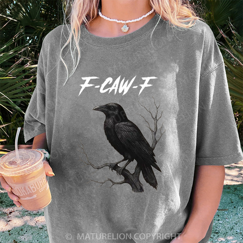 Maturelion Women's T-shirt F-Caw-F DTG Washed T-shirt