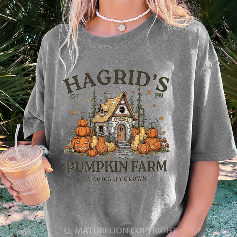 Maturelion Women's T-shirt Hagrid’s Pumpkin Farm DTG Washed T-shirt