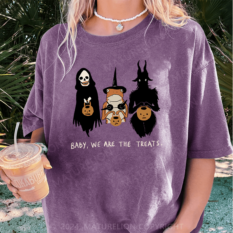 Maturelion Halloween We Are The Treats DTG Printing Washed Cotton T-Shirt