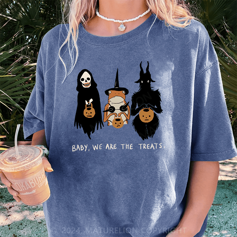 Maturelion Halloween We Are The Treats DTG Printing Washed Cotton T-Shirt