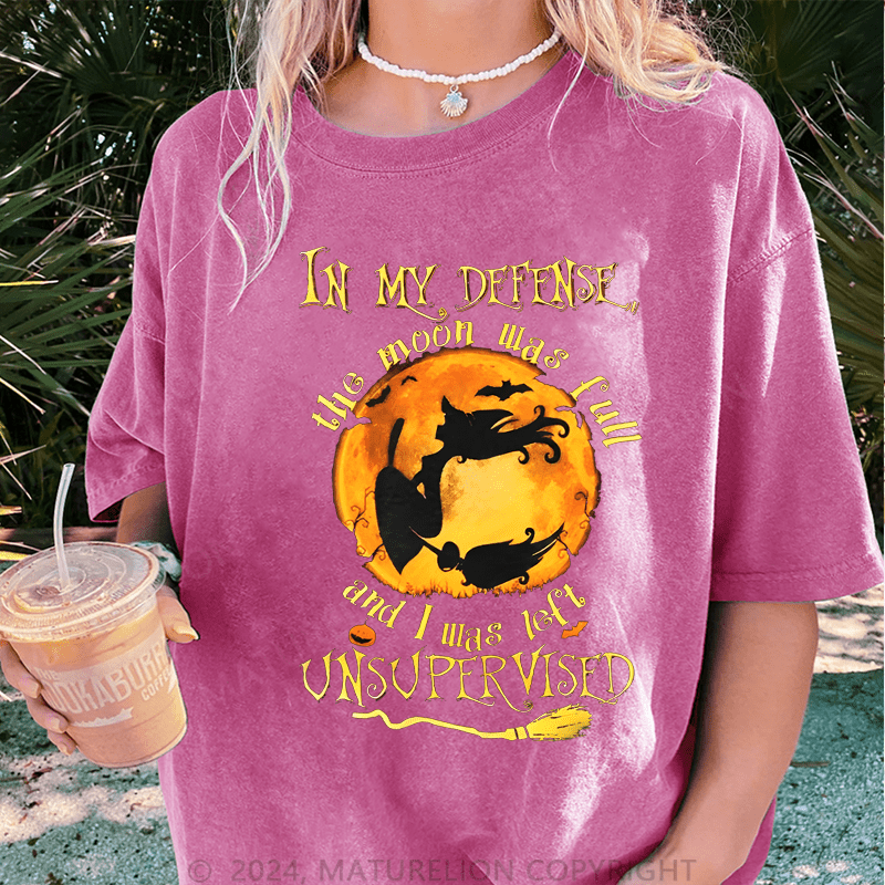 Maturelion Halloween DTG Printing Washed Cotton T-Shirt