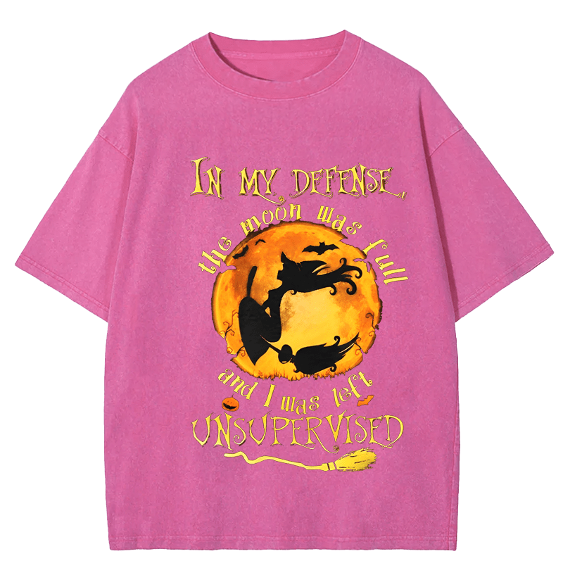 Maturelion Halloween DTG Printing Washed Cotton T-Shirt