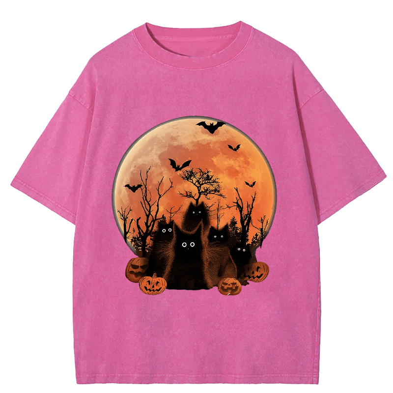 Maturelion Halloween DTG Printing Washed Cotton T-Shirt