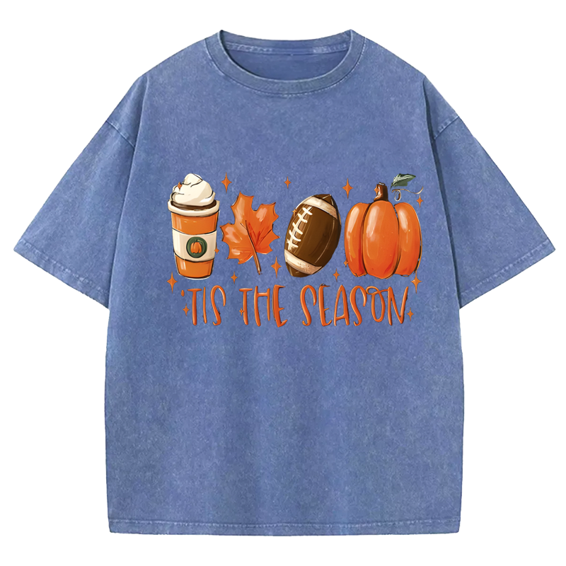 Maturelion Halloween It's The Season Halloween DTG Printing Washed Cotton T-Shirt
