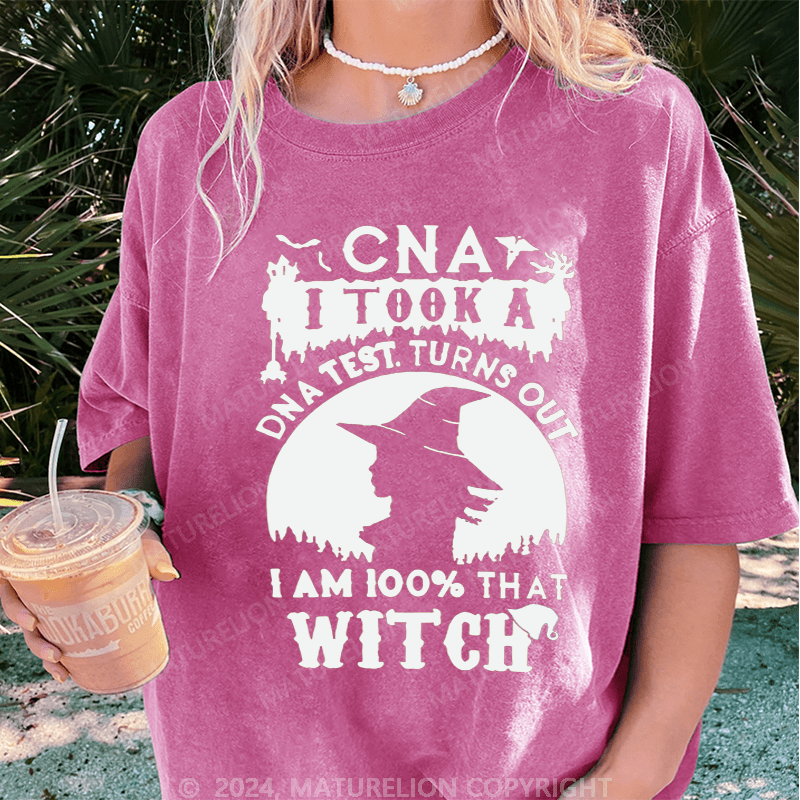 Maturelion Halloween Cna I Took A Dna Tast Truns Out Washed T-Shirt