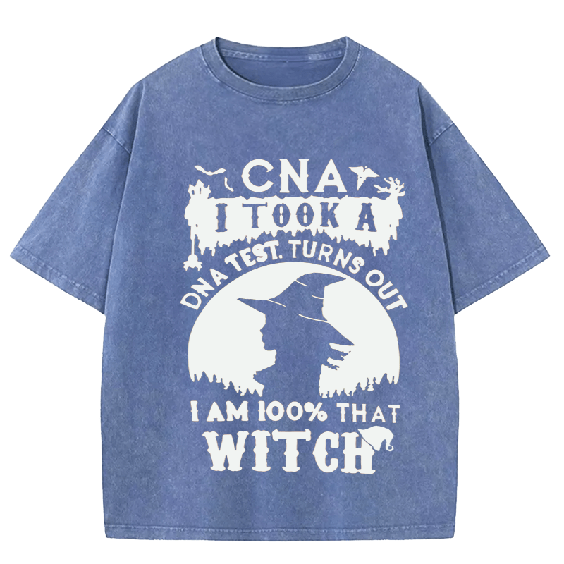 Maturelion Halloween Cna I Took A Dna Tast Truns Out Washed T-Shirt