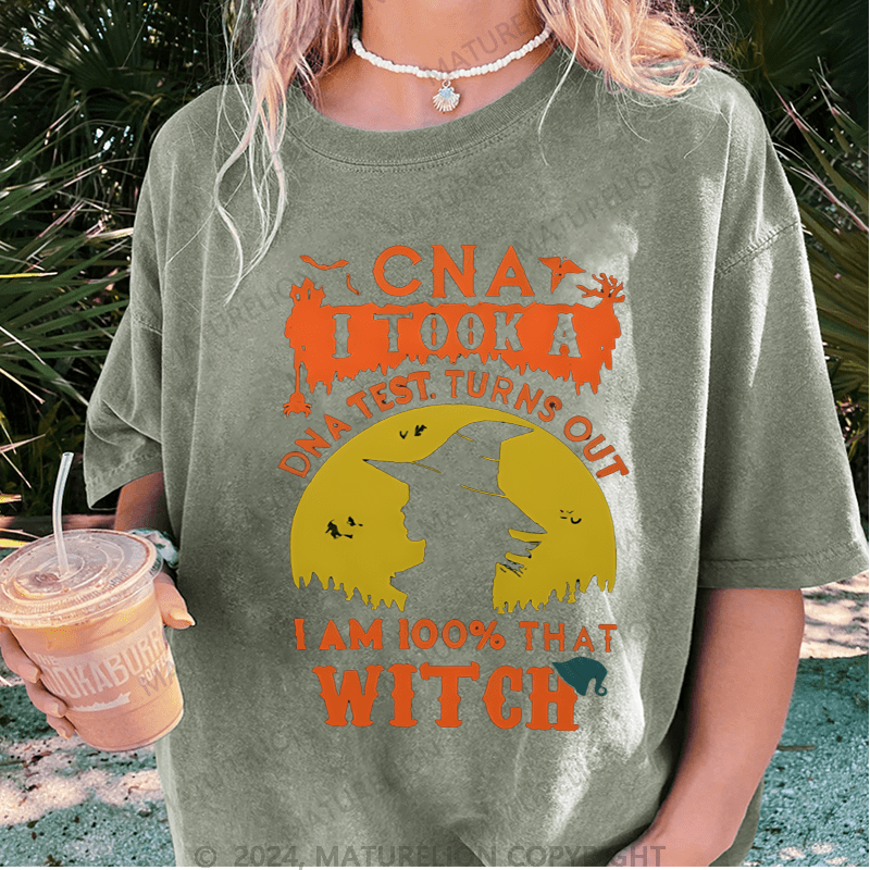 Maturelion Halloween Cna I Took A Dna Tast Truns Out Washed T-Shirt
