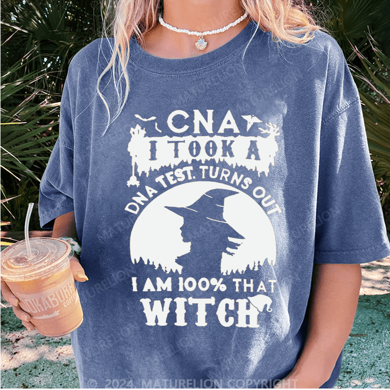 Maturelion Halloween Cna I Took A Dna Tast Truns Out Washed T-Shirt
