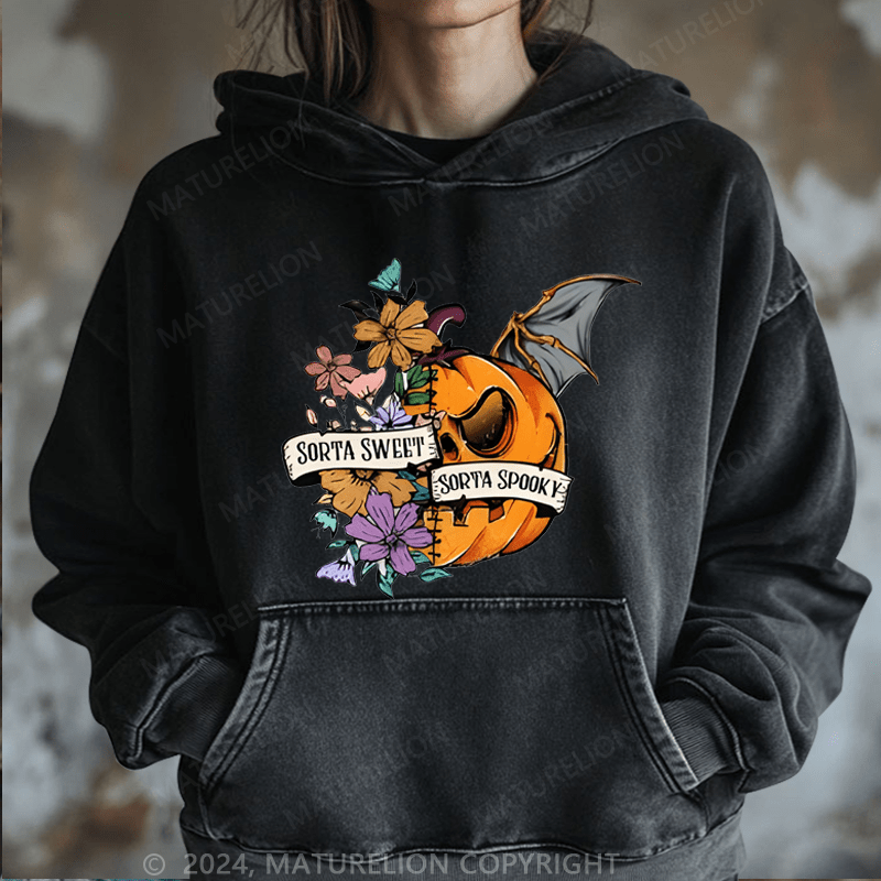 Maturelion Halloween Halloween Washed Hoodie