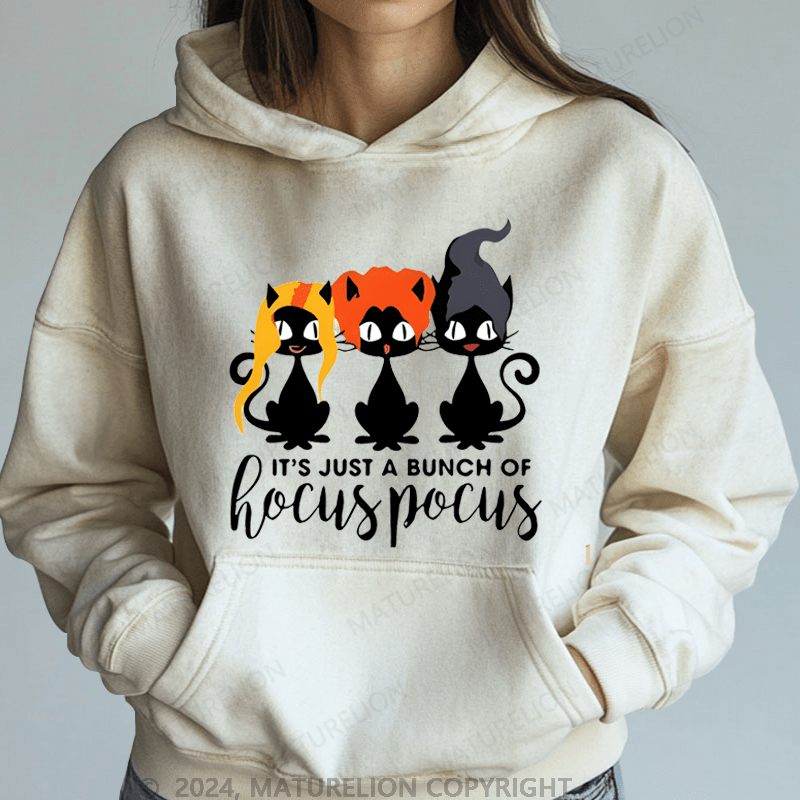 Maturelion Halloween It's Just A Bunch Of Hocuspocus Washed Hoodie