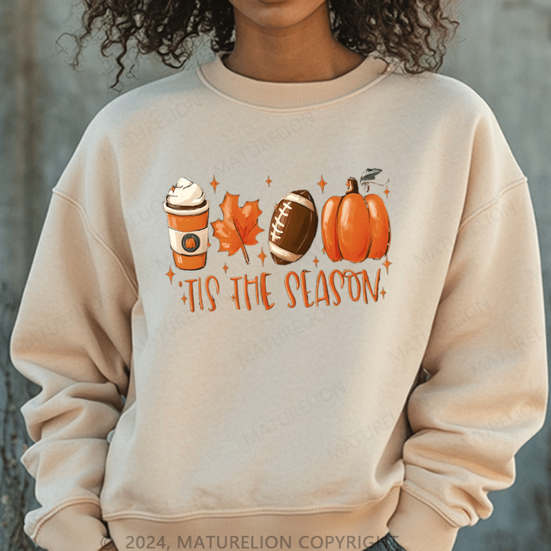 Maturelion Halloween It's The Season Washed Halloween Sweatshirt