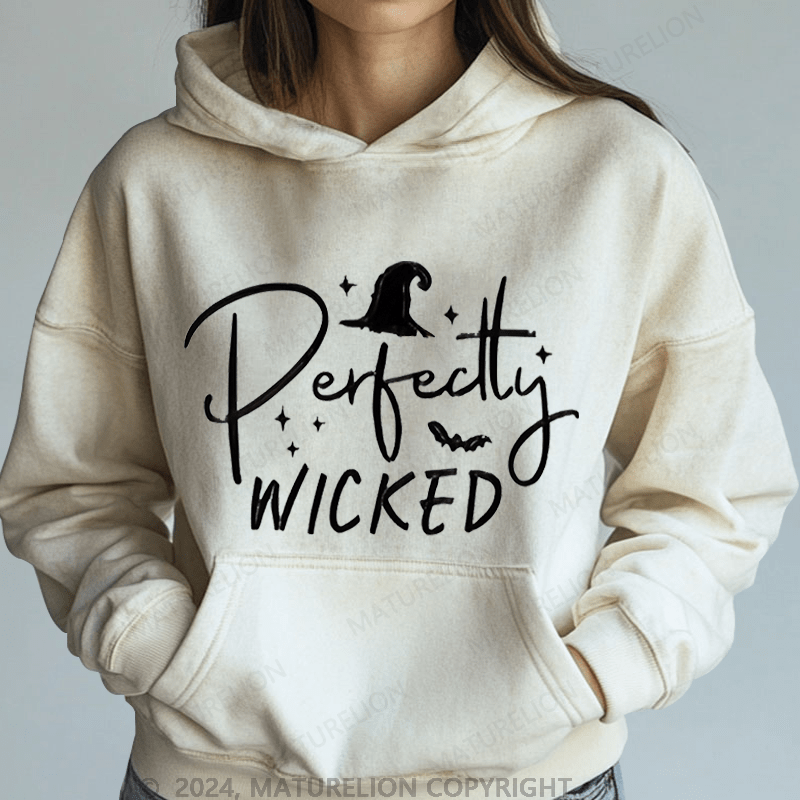 Maturelion Halloween Perfectly Wicked Washed Hoodie