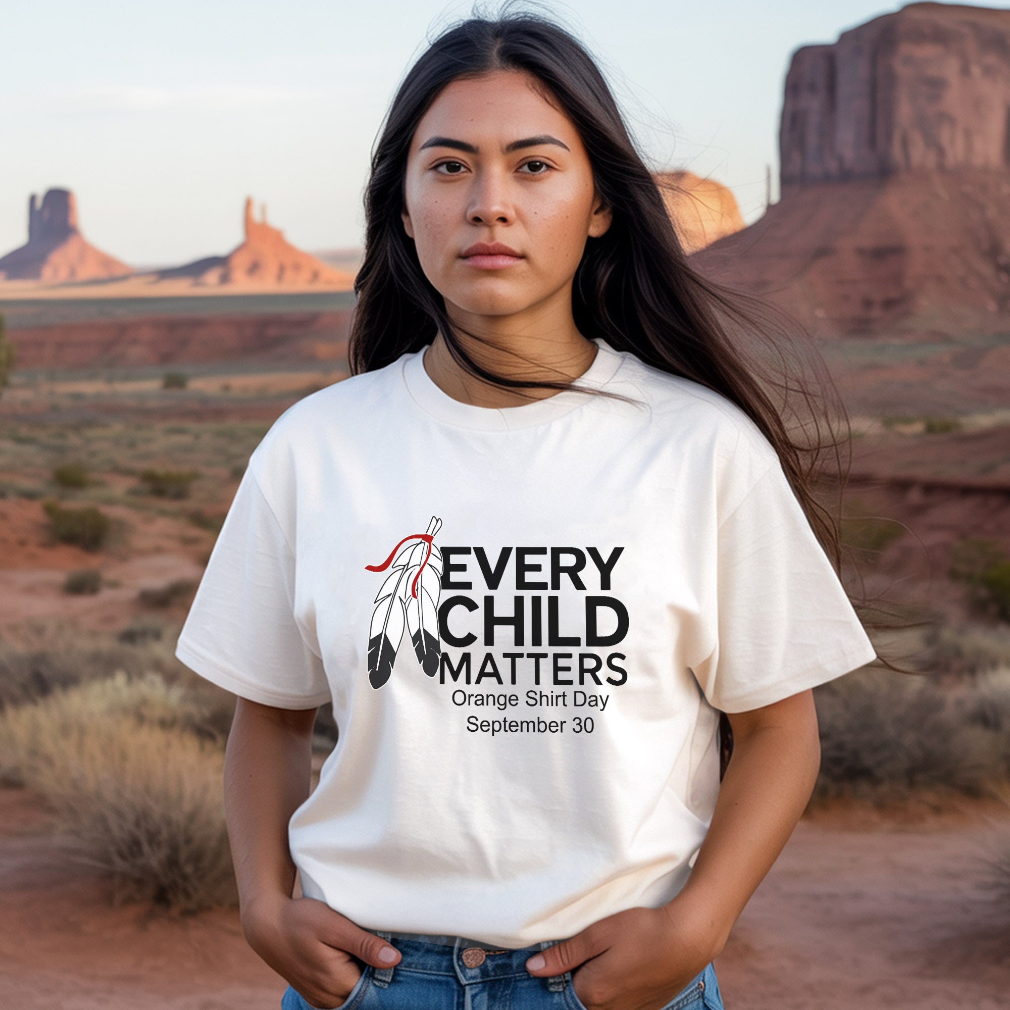 Every Child Matters Feather Unisex T-Shirt/Hoodie/Sweatshirt 034