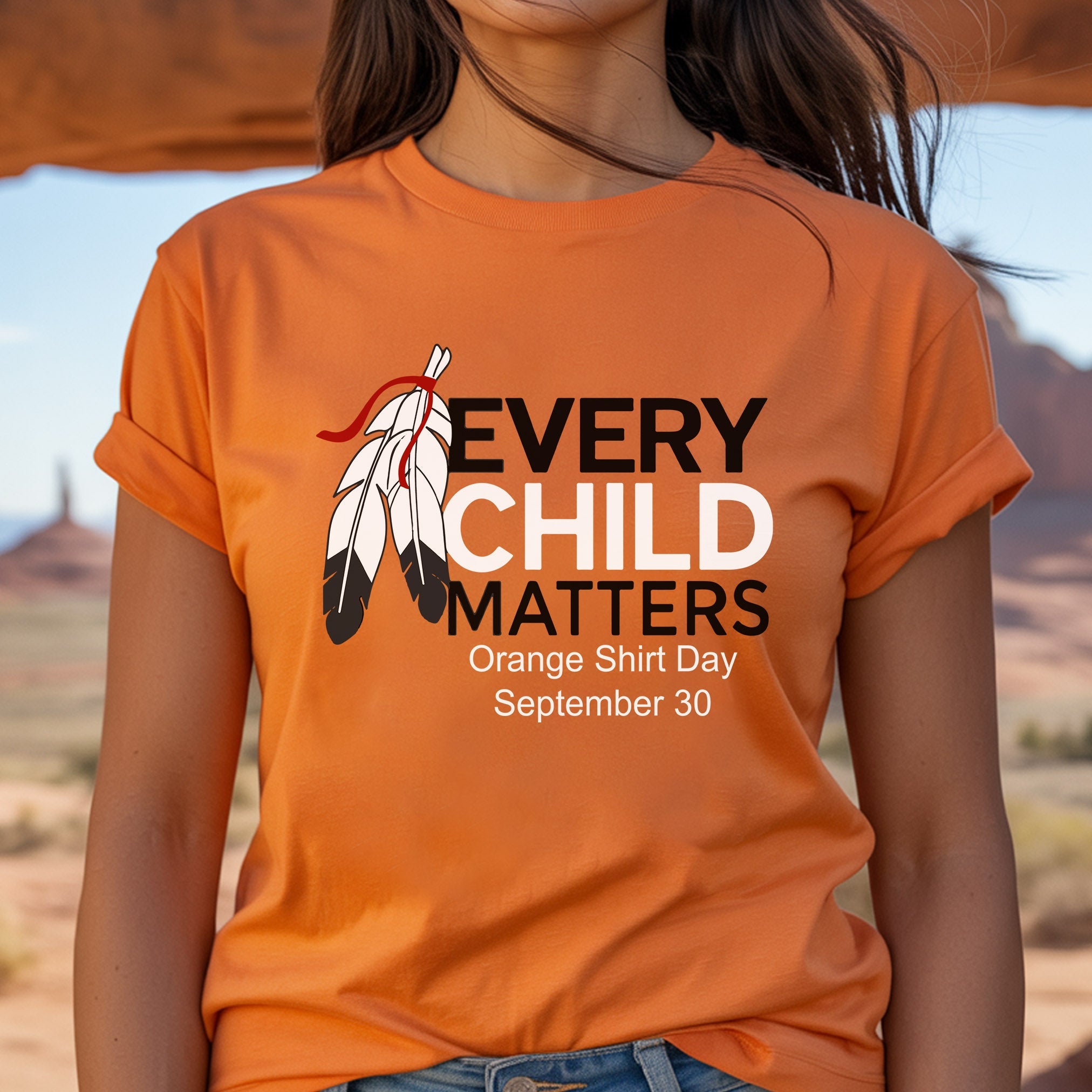 Every Child Matters Feather Unisex T-Shirt/Hoodie/Sweatshirt 034