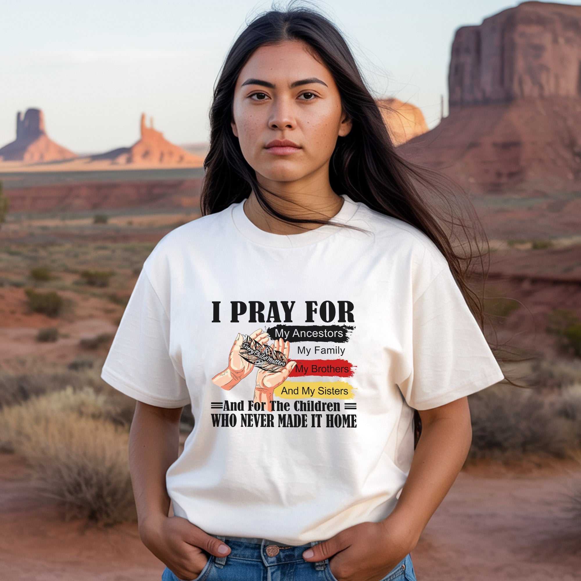 Every Child Matters I Pray For My Ancestors Unisex T-Shirt/Hoodie/Sweatshirt 041