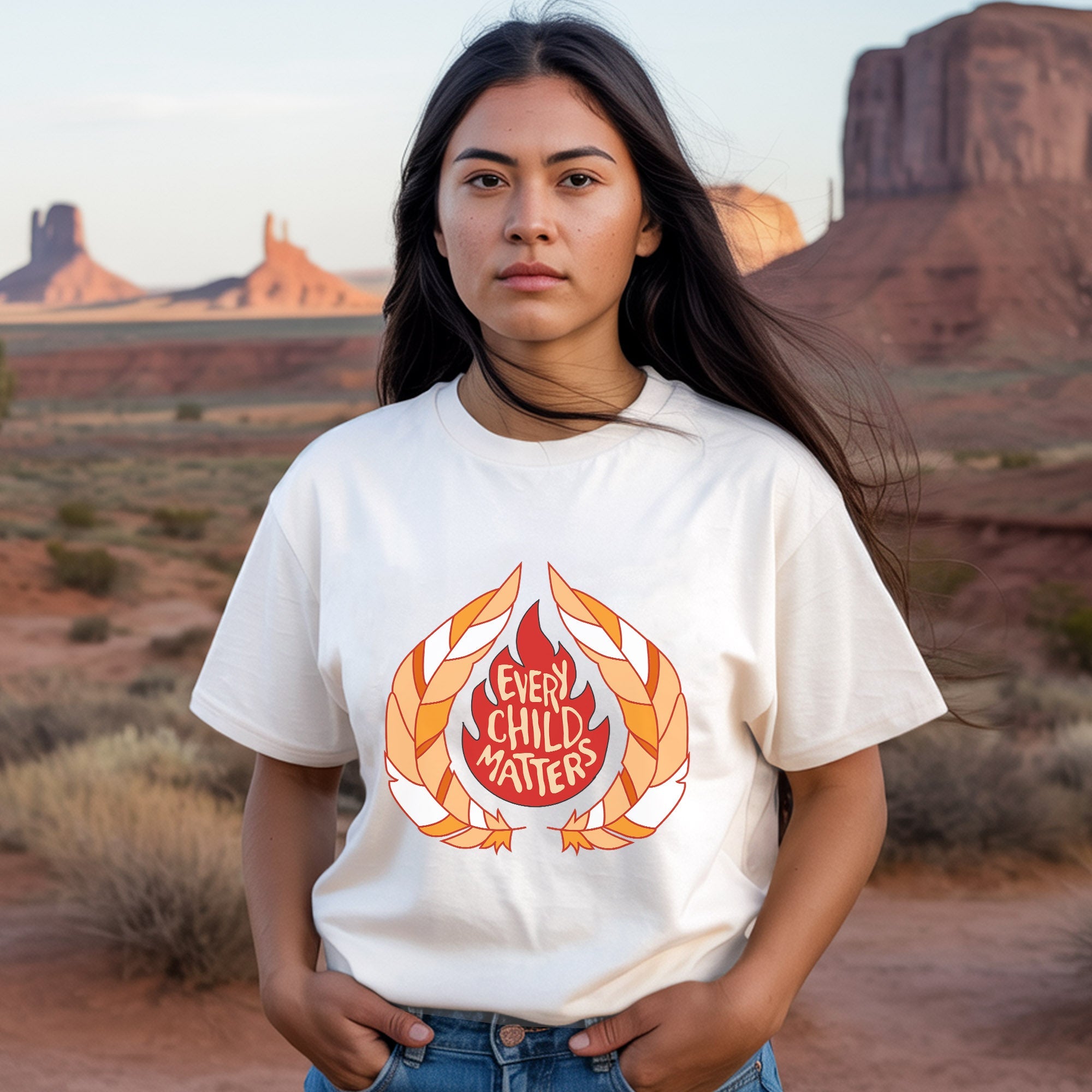 Every Child Matters Fire Orange Shirt Day Unisex T-Shirt/Hoodie/Sweatshirt 043