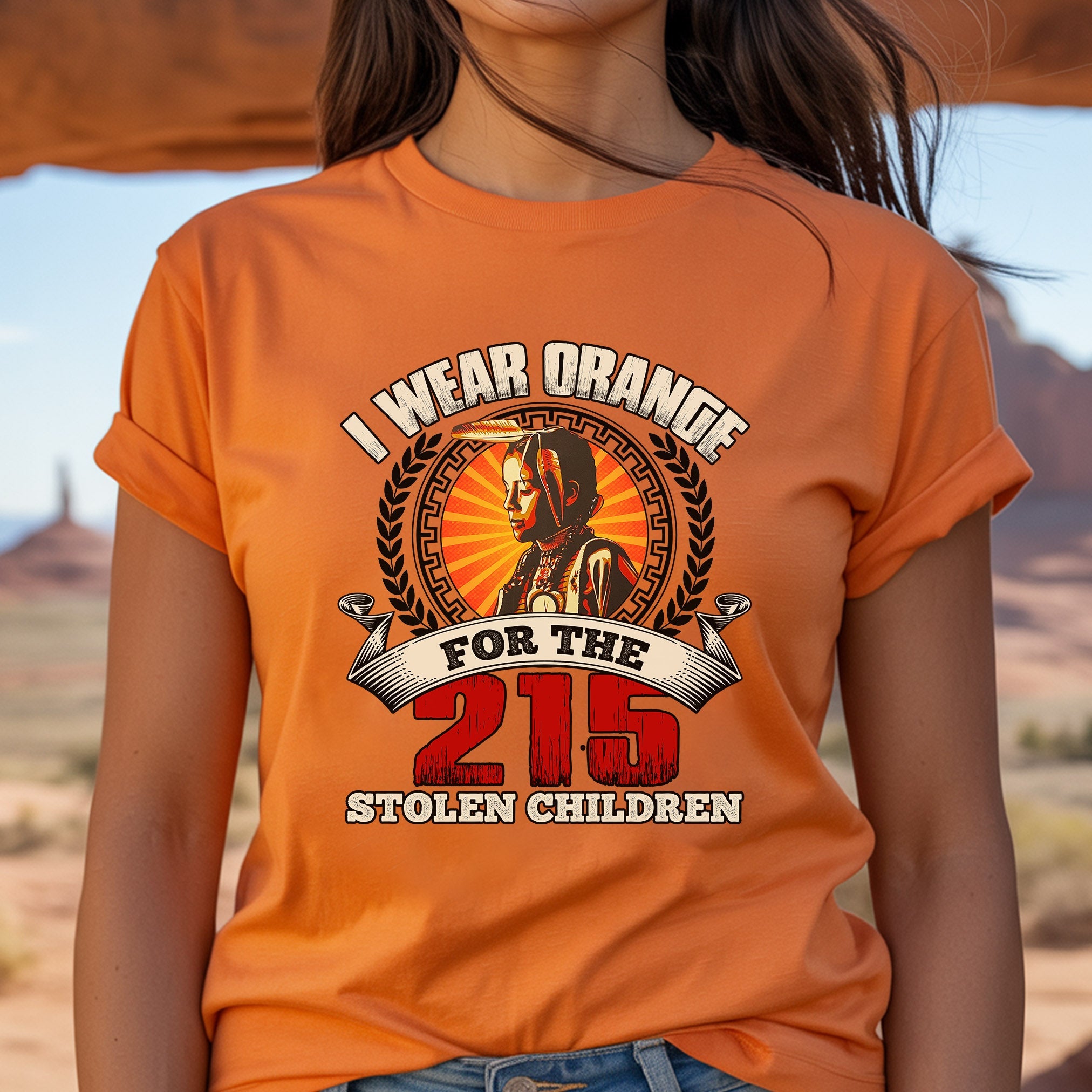 Every Child Matters I Wear Orange For The 215 Stolen Children Unisex T-Shirt/Hoodie/Sweatshirt