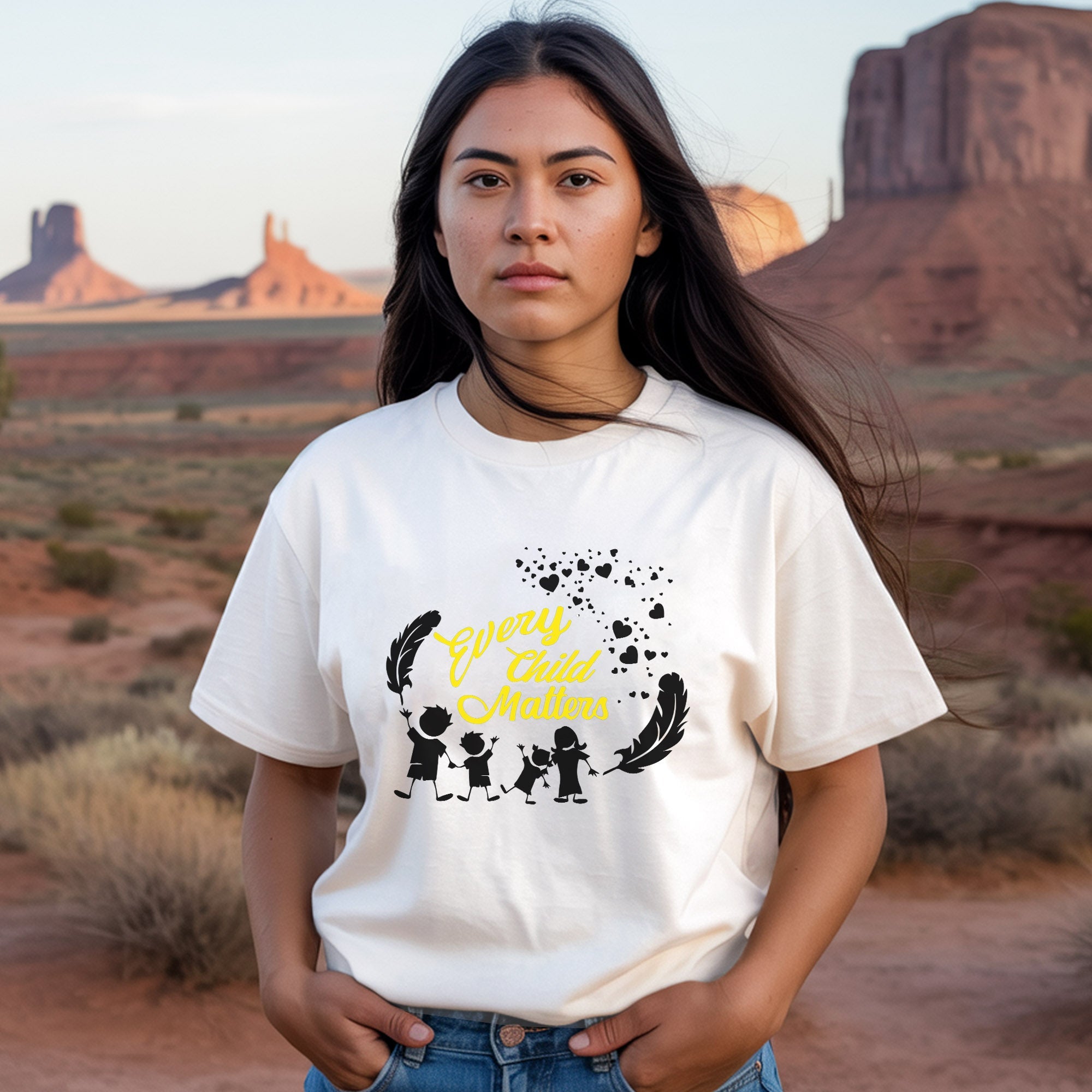 Every Child Matters Children Together Feather Unisex T-Shirt/Hoodie/Sweatshirt 069