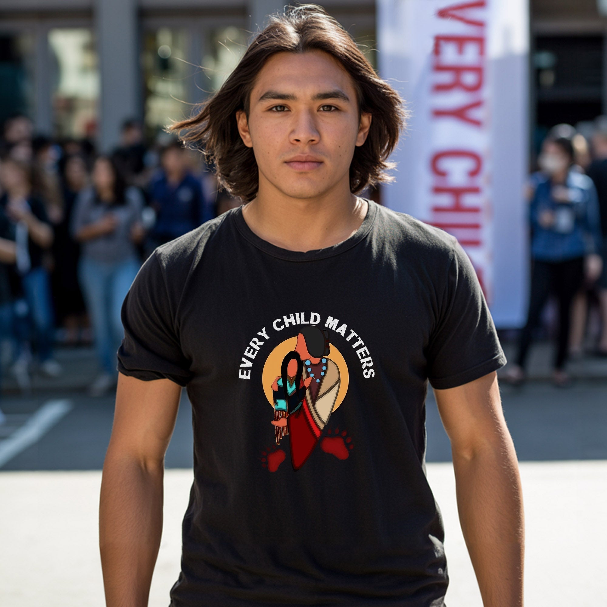 Every Child Matters Grandma With Niece Indigenous Unisex T-Shirt/Hoodie/Sweatshirt 071